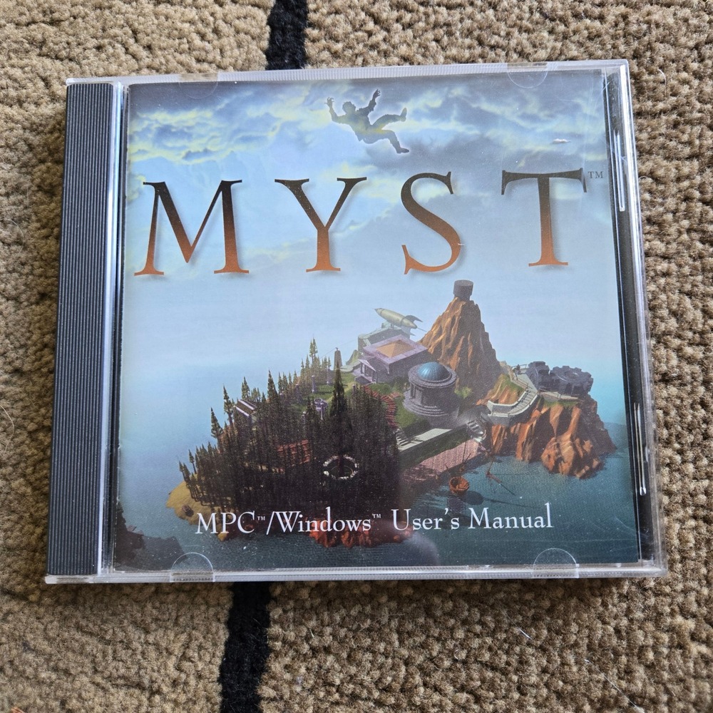 Myst PC Game Windows 3.1 MPC 1994 Broderbund Cyan Vintage Jewel Case CD-ROM